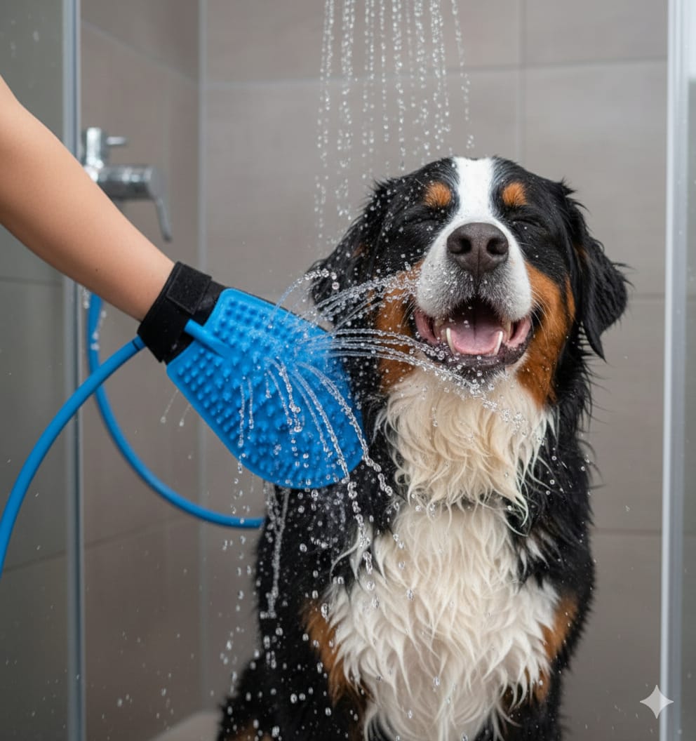 Manguera y guante de ducha para Mascotas