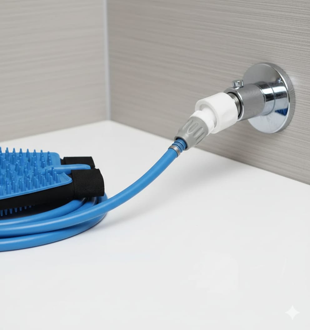 Manguera y guante de ducha para Mascotas